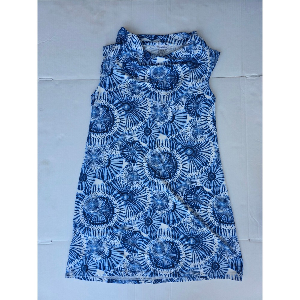 Tommy Bahama IslandZone Dress XL Sand Peso Resort Coastal Sleeveless Tie Dye EUC - Picture 10 of 11